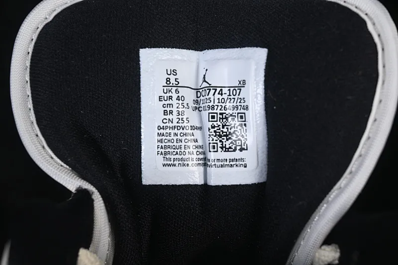 All categories Air Jordan Jordan series basketball shoes Air Jordan 1 Low G version pure original Air Jordan 1 Low AJ1 Joe 1 meter white black red low-top cultural casual sneakers DC0774-107